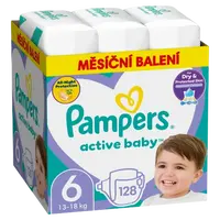 PAMPERS Active Baby plenky vel. 6, 13-18 kg, 128 ks