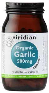 VIRIDIAN Garlic 500 mg Organic 90 kapslí
