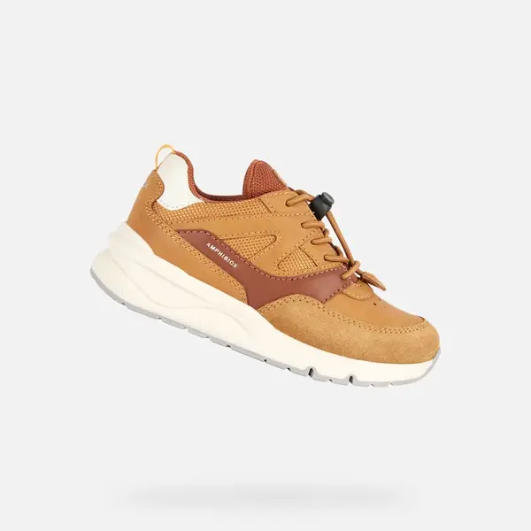 Žlté chlapčenské tenisky Geox Rooner B ABX