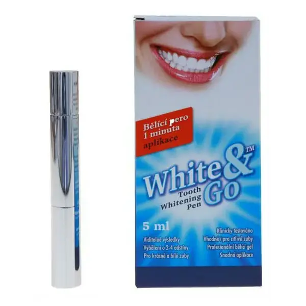 WHITE GO  Whitening pen Bělící zubní pero 5 ml, poškozený obal