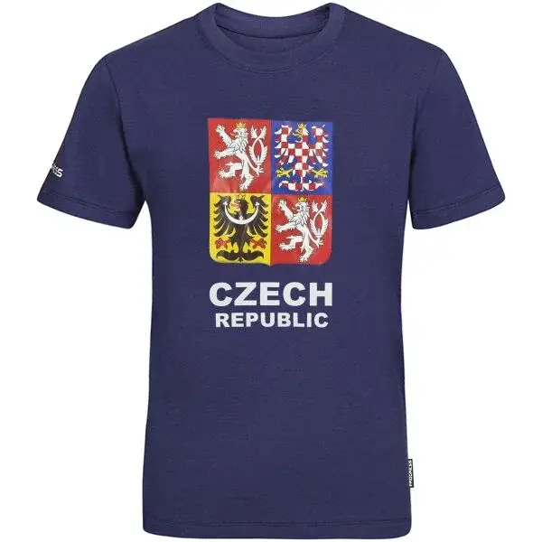 PROGRESS CZ TSHIRT JR Juniorské bambusové triko pro fanoušky, tmavě modrá, velikost 152-158