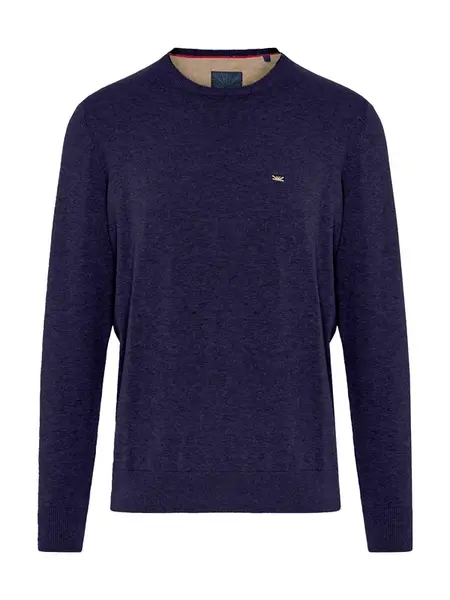 Funky Buddha Sveter  béžová / modrá melírovaná