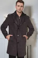 PLT9401 DEWBERRY MEN'S COAT-PATTERNED ANTHRACITE