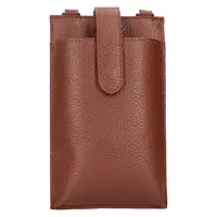 Dámská kožená kabelka na mobil a doklady Italia Dita - hnědá