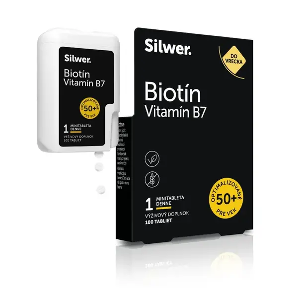 Silwer Biotín - Vitamín B7, minitablety v dvojbalení