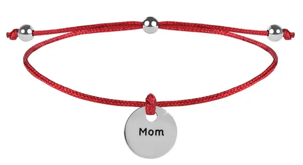 Troli Šňůrkový náramek Maminka červená/ocelová