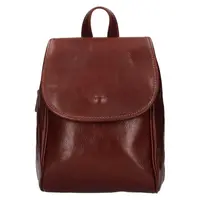 Menší kožený dámský batoh Italia Melas - hnědá