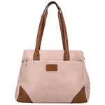 Trendy dámská koženková kabelka na rameno Remiga, světle růžová