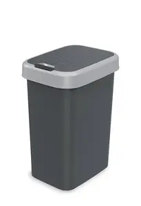 Odpadkový koš 12lt - 27x22x31.5h – šedá/antracit fba-12