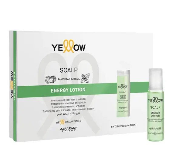 Intenzívní kúra proti padání vlasů Yellow Professional Scalp Energy Lotion - 6 x 13 ml + dárek zdarma