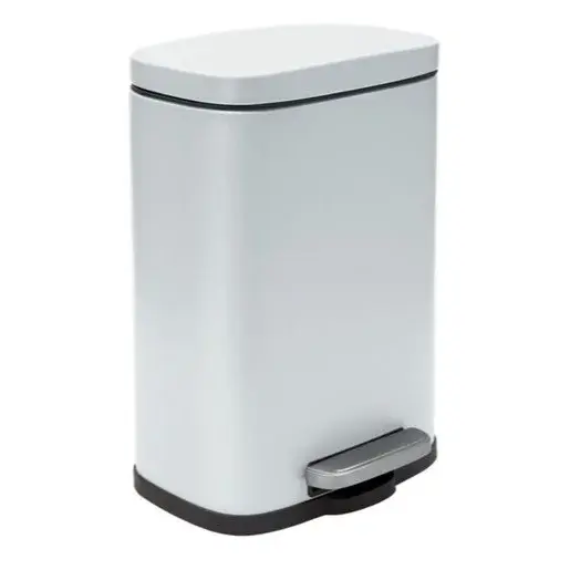 Spirella Spirella pedálový odpadkový kôš akira matná biela oceľ soft-close 12 l 10.21562