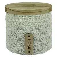 Háčkovaný okrúhly košík S Ø15,5 cm v13,5 cm