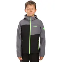 KILPI RAVIO Chlapčenská softshellová bunda, čierna, veľkosť