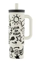 Hrnček 24bottles Straw Cup 800 Viva la Vida