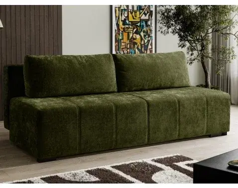 Rozkladacia pohovka Zora, fľaškovo zelená látka%