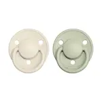 BIBS De Lux cumlíky z prírodného kaučuku 2 ks veľ. 2 Ivory / Sage