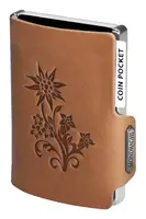 Kožená mini peněženka Mondraghi Silhouette Edelweiss Caramel