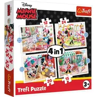 Trefl Puzzle Minnie s přáteli 4v1 (12,15,20,24 dílků)