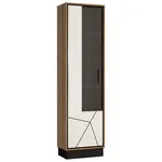 Vitrína Brolo BROV01L 1D dub catania/černá perla/mdf bílý hg