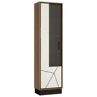 Vitrína Brolo BROV01L 1D dub catania/černá perla/mdf bílý hg