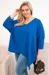 Dámska plus size blúzka s asymetrickým lemom