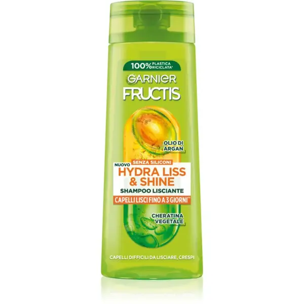 Garnier Fructis Hydra Liss & Shine šampón pre nepoddajné vlasy 250 ml