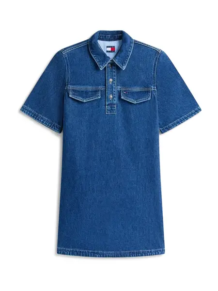 Tommy Jeans Šaty  modrá denim