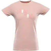 ALPINE PRO SUMEKA Dámské triko s krátkým rukávem, lososová, velikost