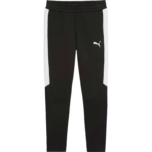 Puma TEAMEVOSTRIPE PANTS JR Detské tepláky, čierna, veľkosť