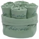 Bio:Vio SADA RUČNÍKŮ NA OBLIČEJ, 30/30 cm, mátově zelená