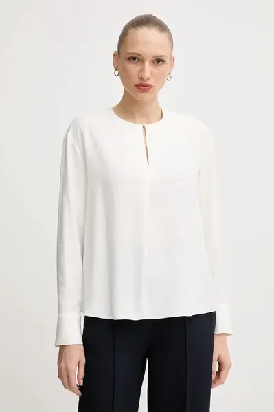 Halenka Tommy Hilfiger dámská, béžová barva, hladká, WW0WW47339