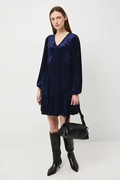 Šaty Medicine tmavomodrá barva, mini