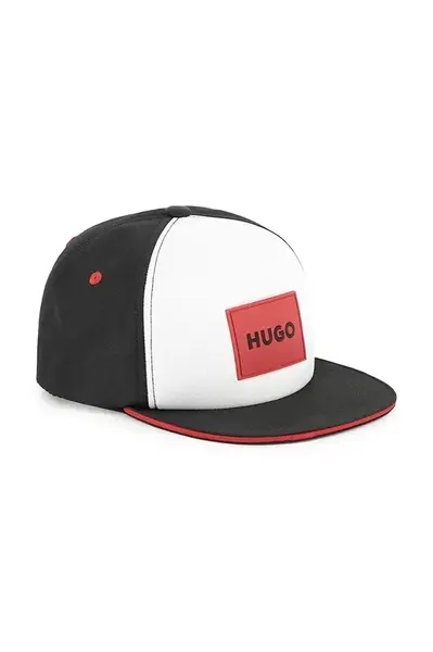 Dětská baseballová čepice HUGO bílá barva, s aplikací, G00312