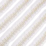 Fabric with Plastic Beads Ribbon