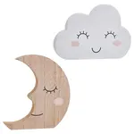 2Pcs 2 Styles MDF Board Wall Decorations