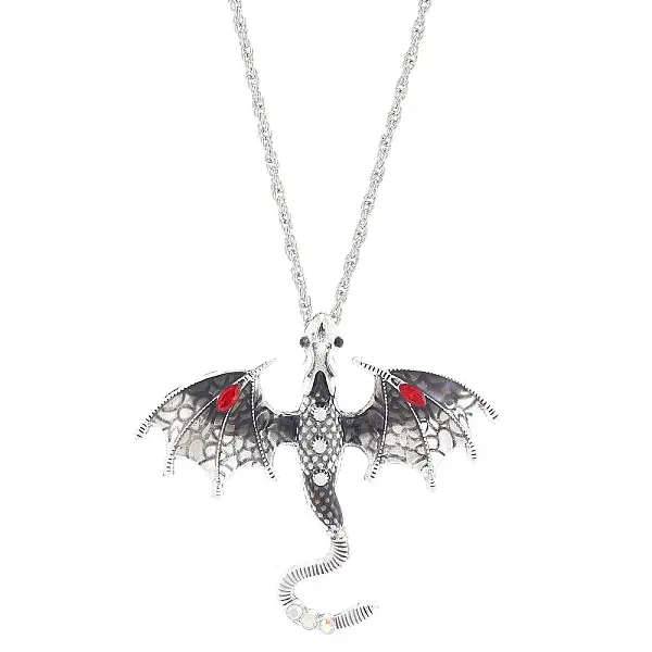 Alloy Enamel Dragon Pendant Necklaces