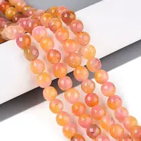 Dyed Natural White Jade Beads Strands