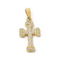 Ion Plating(IP) 304 Stainless Steel Micro Pave Cubic Zirconia Pendants