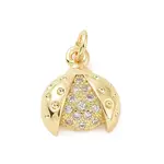 Brass Micro Pave Cubic Zirconia Charms