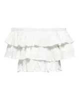 Bílý top s volány