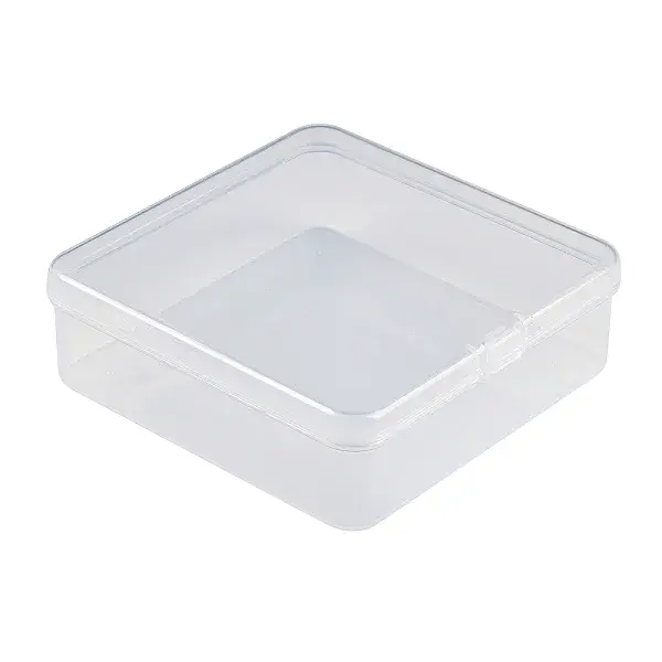 Plastic Bead Containers with Hinged Lid