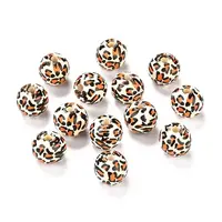 Printed Natural Wooden Beads