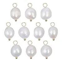 10Pcs Natural Freshwater Pearl Pendants