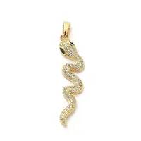 Brass Micro Pave Cubic Zirconia Pendants