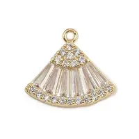 Brass Micro Pave Cubic Zirconia Pendants