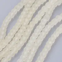 Baking Painted Transparent Glass Bead Strands