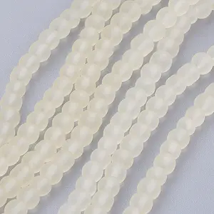 Baking Painted Transparent Glass Bead Strands