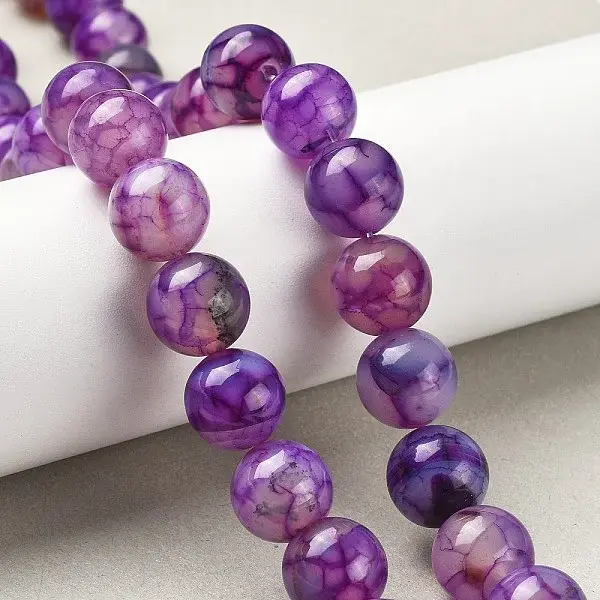 Natural Dragon Veins Agate Beads Strands