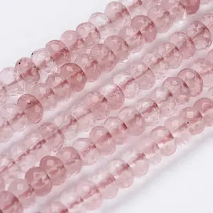Cherry Quartz Glass Beads Strands