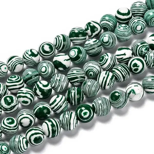 Synthetic Malachite Beads Strands